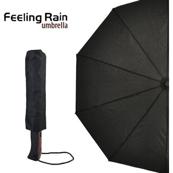 Feeling Rain ART457 Pánsky skladací dáždnik plnoautomatický čierny