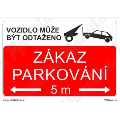 Manutan Zákaz parkování, plast 594 x 420 x 2 mm