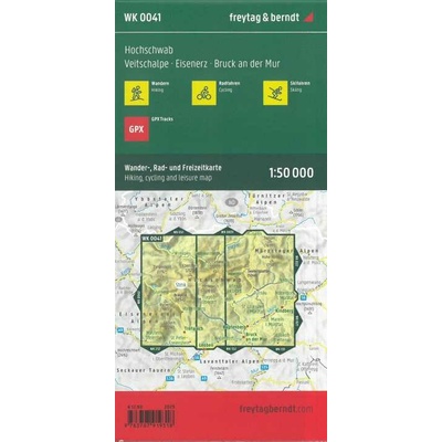 Hochschwab - Veitschalpe - Eisenerz - Bruck a.d. Mur, Wander + Radkarte 1:50.000