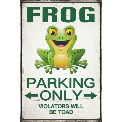 Ceduľa Frog - Parking Only