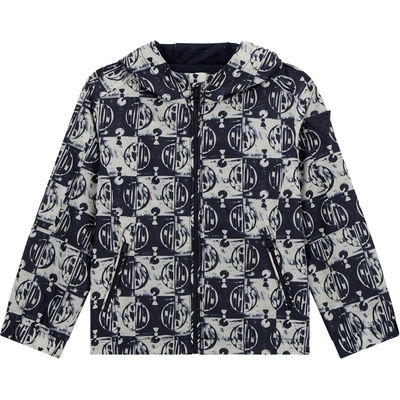 Guess Детско яке Guess - Детско яке Guess - С щампи, тъмносиньо, 6-9 м (20252-N5GL01-WCFM0-P71M-6-9)