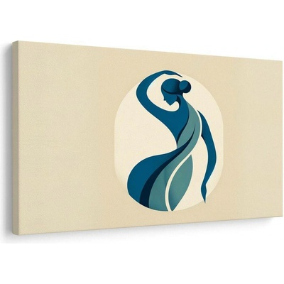 Obraz elegantní silueta v modré - 90x60