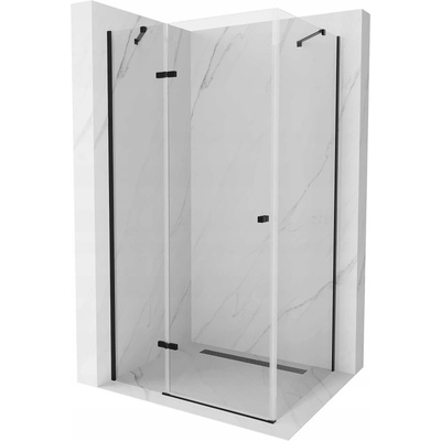 Mexen Roma люлееща се душ кабина 90 x 80 см, прозрачна, черна - 854-090-080-70-00 (854-090-080-70-00)