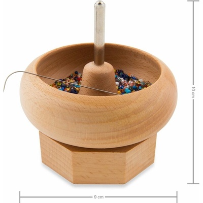 Beadsmith Rokajlové korálky - Rotační navlékač rokajlu dřevěný - 1 ks