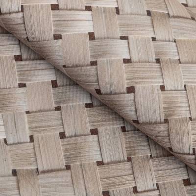 Dekorační látka Terra TRA-002 Béžový pletený vzor - šířka 150 cm