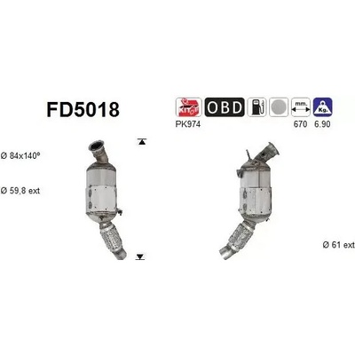 AS Filtr pevných částic ASA FD5018