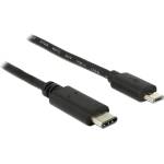 Delock Кабел USB Type-C 2.0 щепсел USB 2.0 щепсел тип Micro-B 0, 5 м черен 83333 (83333)