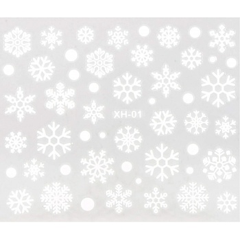 BIO NAILS Nálepka Vianoce XH-01 biela