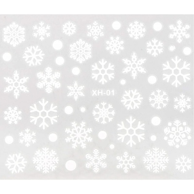 BIO NAILS Nálepka Vianoce XH-01 biela