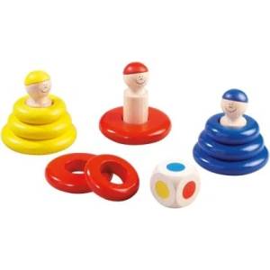 HABA - Дървена игра с цветни рингове за подреждане (2213)