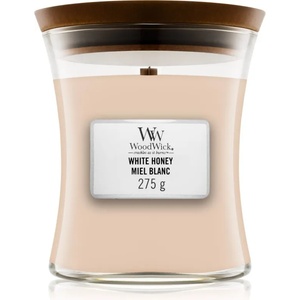 WoodWick White Honey Miel Blanc ароматна свещ с дървен фитил 275 гр