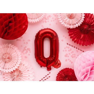 Party Deco FB2M Q 007 Fóliový balón červený písmeno 35 cm Q