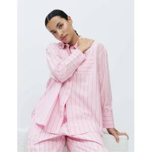 Marks & Spencer Раирана нощница от попелин и чист памук Marks & Spencer розов Marks & Spencer | Rozov | ЖЕНИ | 12