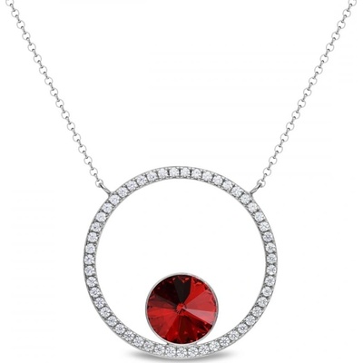 Spark Stříbrný červený se Swarovski elements orbita NCD1122SS47SC Scarlet