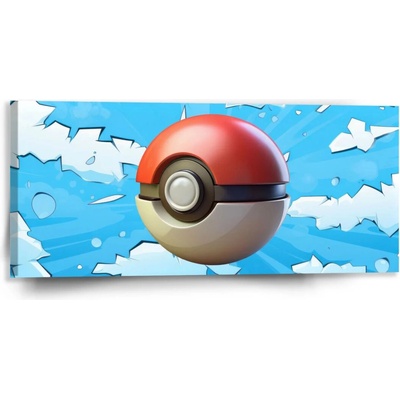 Sablio Obraz Pokemon ball Obloha - 110x50 cm