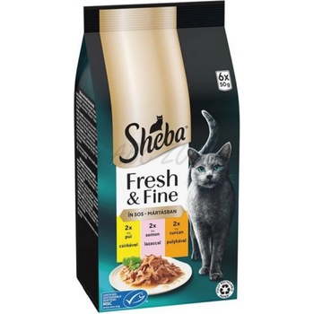 Sheba Fresh & Fine mix kura losos morka 6 x 50 g