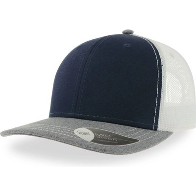 Atlantis Headwear Sonic Trucker 6 panelová COT-330210zg899 Navy/šedá/bílá