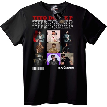 NOONEBRAND Тениска Tito Doble P Колаж - XL, Black