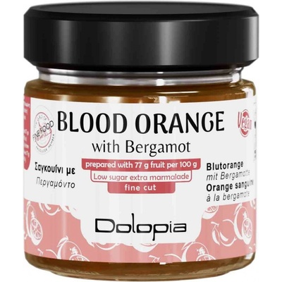 Dolopia Domácí Marmeláda z červeného pomeranče s bergamotem 280 g