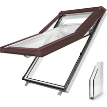 SKYLIGHT Střešní okno Bílá, Hnědá RAL 8019, 78x118 cm