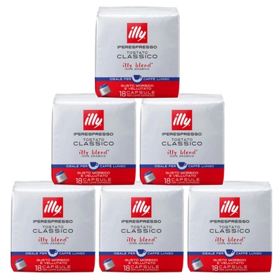 illy Кафе капсули Illy IperEspresso Lungo, опаковка от 6 x 18 броя