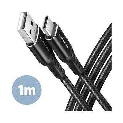 Axagon BUCM-AM10ABUSB-C USB-A, USB 2.0, 3A, ALU, oplet, 1m, černý
