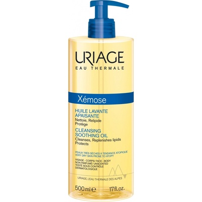 Uriage Xémose Zklidňující čisticí olej na obličej a tělo (Cleasing Soothing Oil) 500 ml