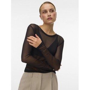VERO MODA Черен топ с дълъг ръкав LOVA Vero Moda | Cheren | ЖЕНИ | S