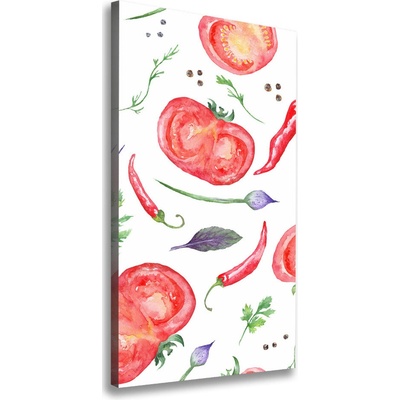 Vertikálny moderný obraz canvas na ráme Zelenina 50x100 cm