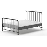 VIPACK Черно метално единично легло с решетка 140x200 cm BRONXX - Vipack (BRBE1418)