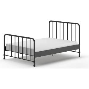 VIPACK Черно метално единично легло с решетка 140x200 cm BRONXX - Vipack (BRBE1418)