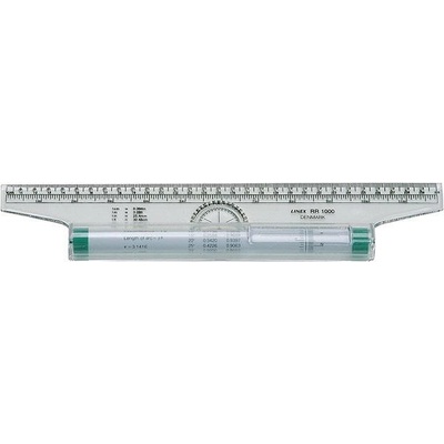 Linex 100411018 pravítko RR1000 30 cm valivé klasické dĺžka 30 cm materiál plast transparentný