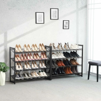 Goleto Variabilní organizér na boty 92,5 x 30,7 x 163,5 cm | černý
