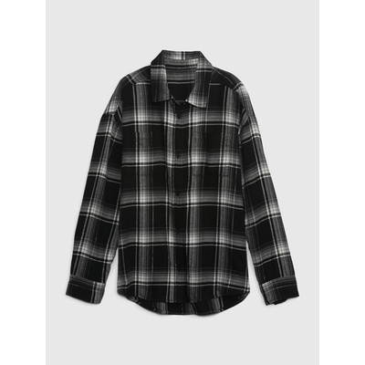 GAP 786982-04 dětská flanelová košile černá