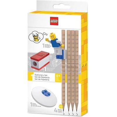 LEGO® Комплект графитни моливи, hb, с острилка, гума, минифигура, lego 52053 (52053)