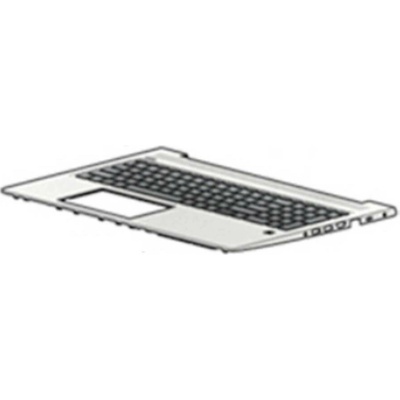 HP L45090-B31 Spodná časť puzdra + klávesnica strieborná, čierna