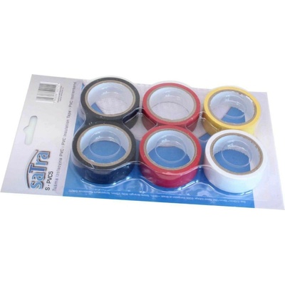 Patra Izolačné elektrikárske pásky PVC 5 m x 19 mm sada 6 ks S-PVC5