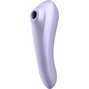 Satisfyer Dual Pleasure - вибратор 2 в 1 с въздушни вълни, управляван чрез приложение (лилав)