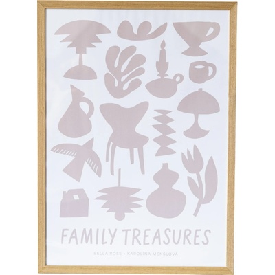 Bella Rose Plagát Family Treasures Beige / Cream 50 x 70 cm