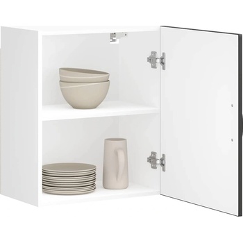 vidaXL Кухненски стенен шкаф Lucca, черен, инженерно дърво (853799)