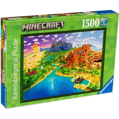 Ravensburger Пъзел Ravensburger от 1500 части - Светът на Майнкрафт (12000433)