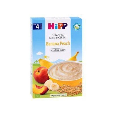 HiPP Био инстантна млечна каша с банан и праскова hipp, 4+ месеца, 250гр