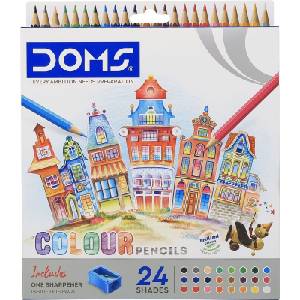 DOMS N80434 Комплект цветни моливи 24 pcs + Sharpener (<![CDATA[N80434]]>)