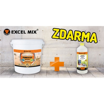 Excelmix AKCIA 2K - dvojzložková vysokoelastická hydroizolačná náterová hmota 10kg + Penetračný náter 1l ZDARMA