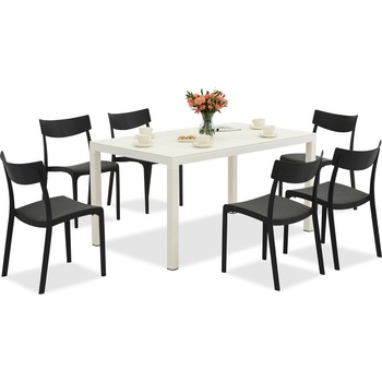 BICA Комплект градински мебели King/Provence в бяло и антрацит за 6 души Bica (BC440BL-6xBC308ANT)