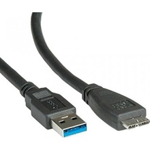 Roline 11.02.8873 USB 3.0 SuperSpeed kabel USB3.0 A(M)-microUSB3.0 B(M), 0,8m, černý