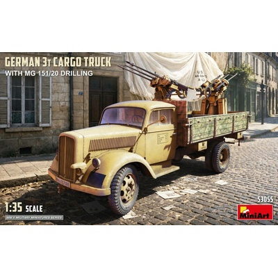 MiniArt German 3t Cargo Truck with MG 151/20 Drilling 1:35