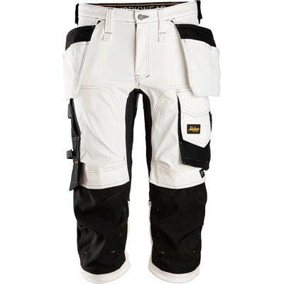 Snickers Workwear Pracovné nohavice ¾ Pirate AllroundWork s PK biele