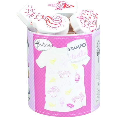 Stampo textil Kúzelní jednorožci 14 ks