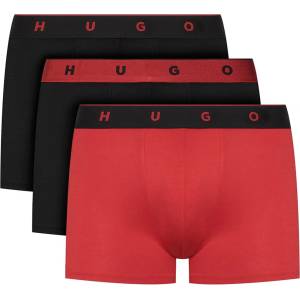 HUGO Комплект три - мъжки боксерки HUGO многоцветни HUGO | Cheren Cherven Mnogotsveten | МЪЖЕ | L